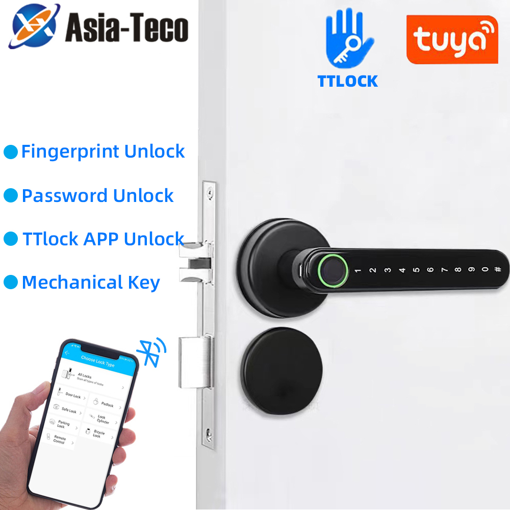 Home Security Locks For Doors - TTLock Smart Bluetooth Fingerprint Lock Biometric