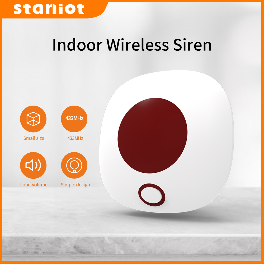 Home Security Equipment - Staniot Indoor Wireless Siren 433Mhz Burglar
