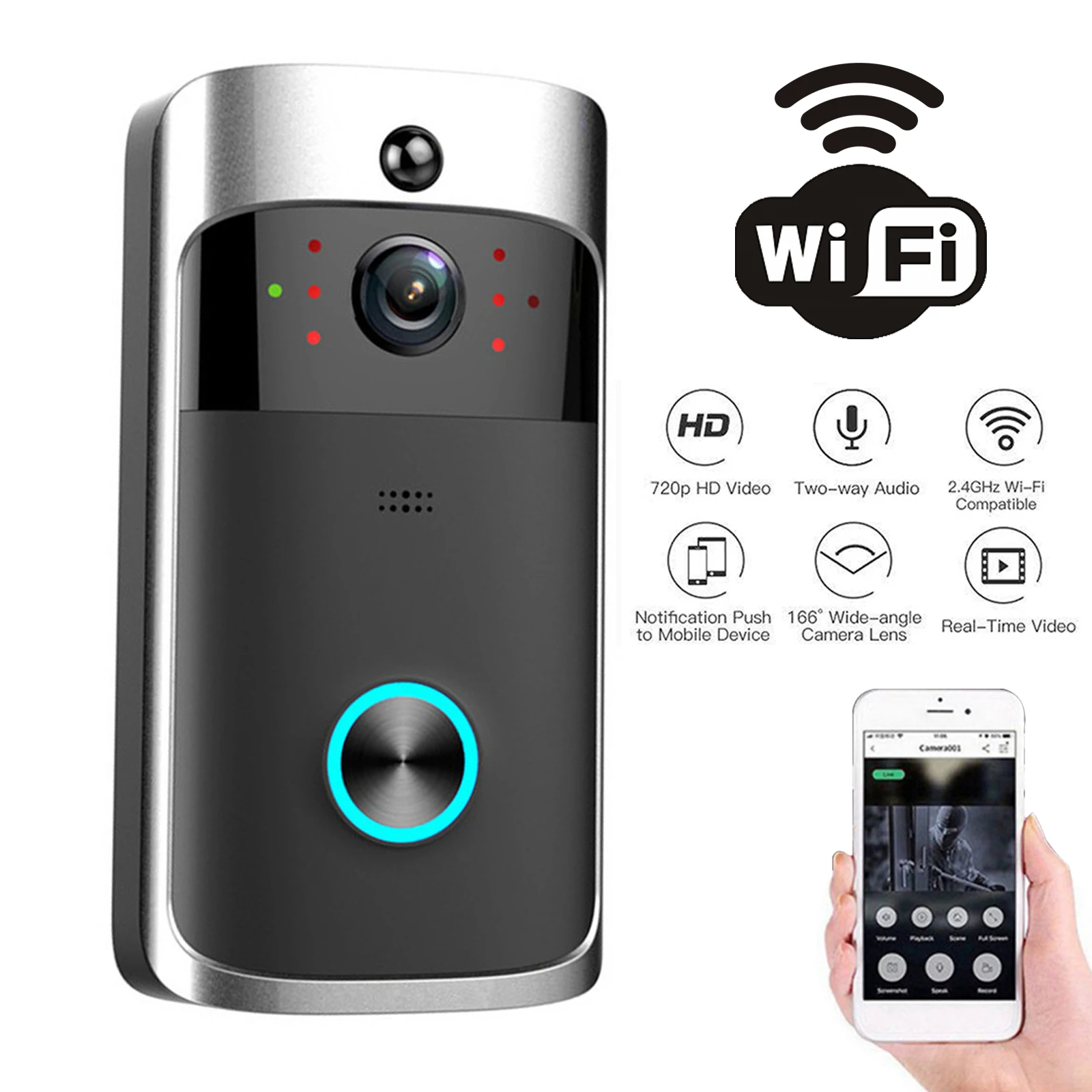 2026 NEW V5 Video Door Bell Wi - огляд і ціна Home Security Doorbell Camera