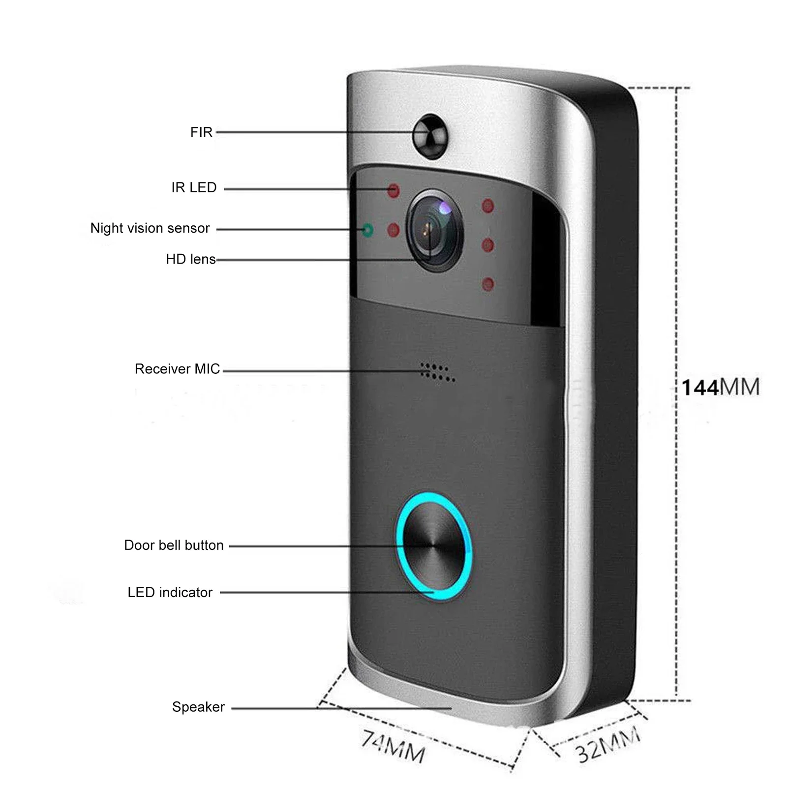 2026 NEW V5 Video Door Bell Wi - огляд і ціна Home Security Doorbell Camera