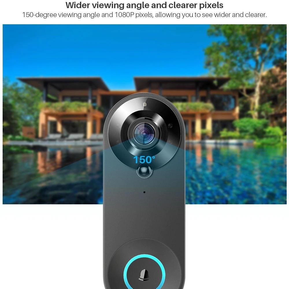 Tuya 1080P Wireless WIFI Doorb - огляд і ціна Home Security Doorbell Camera