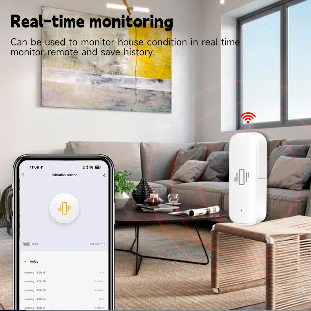 WiFi/Zigbee Smart Vibration Se - огляд і ціна Home Security Alarm