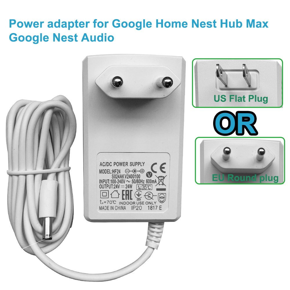 24V Power Supply Adapte for Go - огляд і ціна Google Speaker Nest Audio