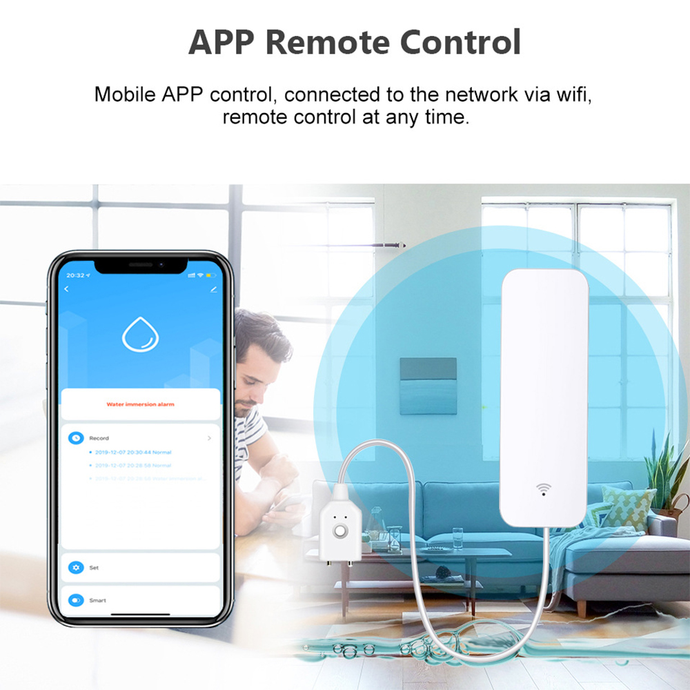 Tuya WiFi Water Leak Sensor, W - огляд і ціна Home Security With Ai