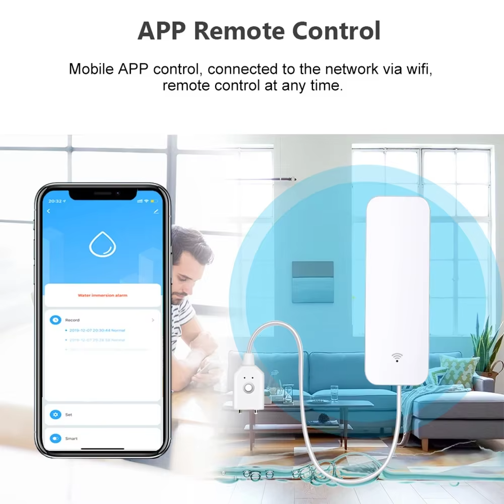 ZigBee WiFi Water Leak Sensor  - огляд і ціна Home Security With Ai