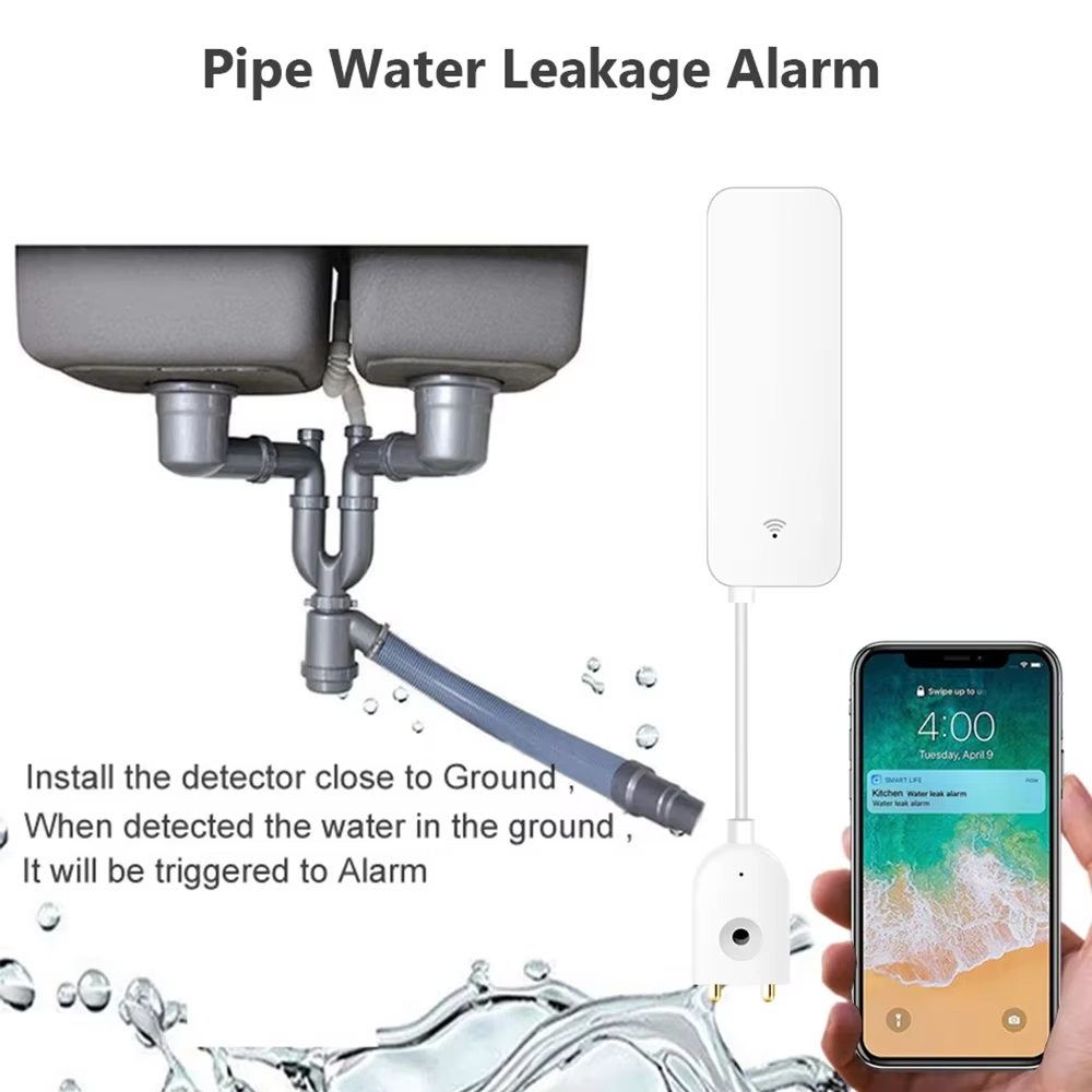ZigBee WiFi Water Leak Sensor  - огляд і ціна Home Security With Ai
