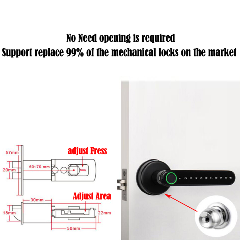 TTLock Smart Bluetooth Fingerp - огляд і ціна Home Security Locks For Doors
