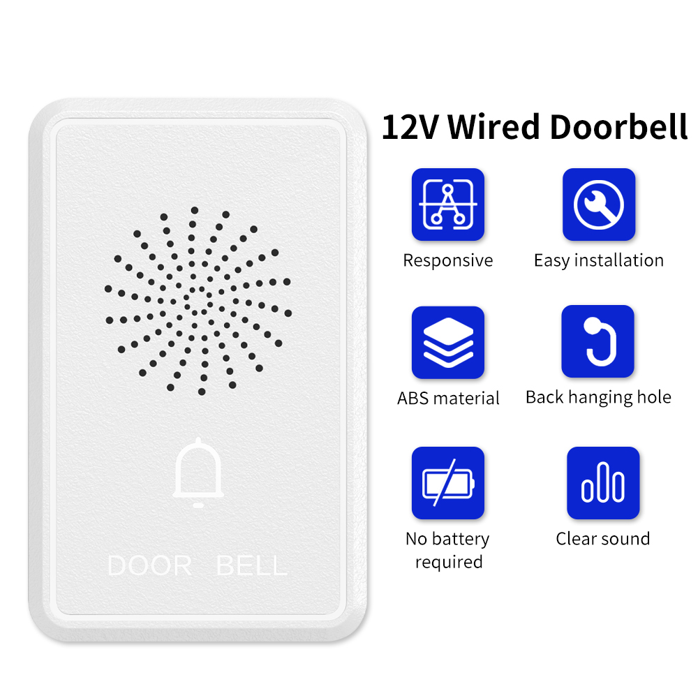 4Wire Wired Doorbell DC12V Acc - огляд і ціна Home Security Ring System