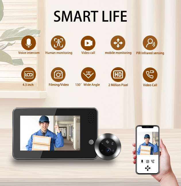 4.3inch Tuya Smartlife WiFi Do - огляд і ціна Home Security Doorbell Camera