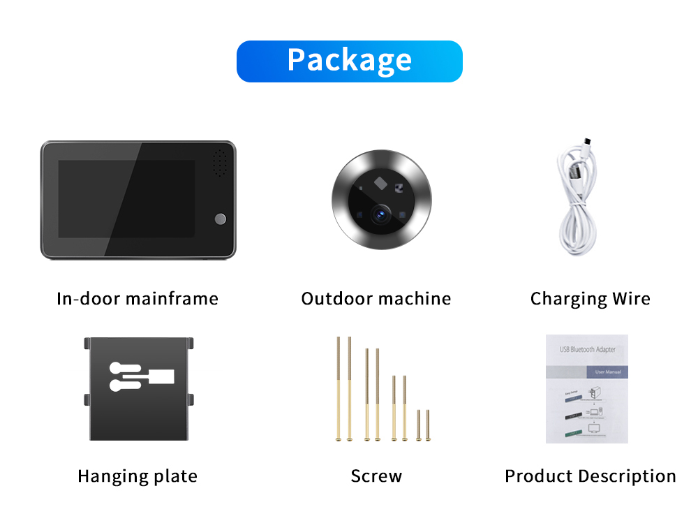4.3inch Tuya Smartlife WiFi Do - огляд і ціна Home Security Doorbell Camera