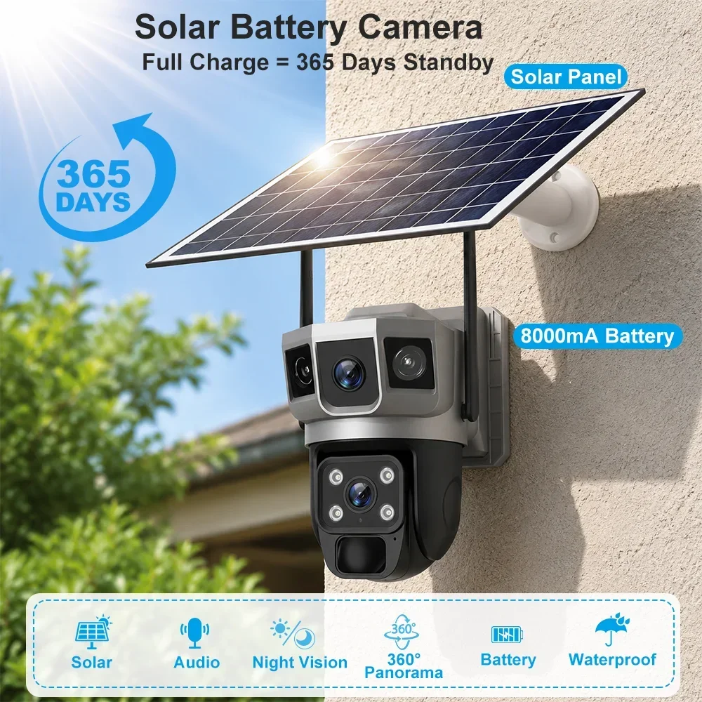 V380 4K 3 screens 4G Camera So - огляд і ціна Home Security With Ai