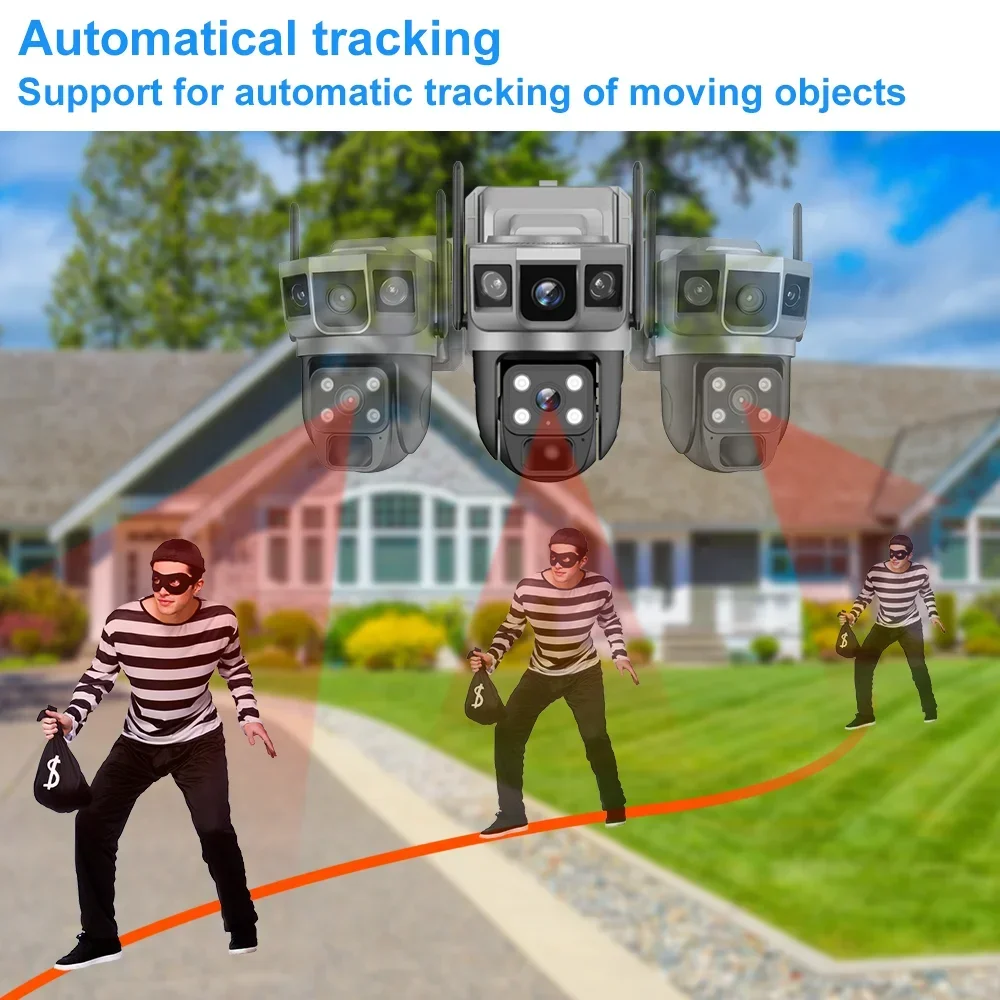 V380 4K 3 screens 4G Camera So - огляд і ціна Home Security With Ai