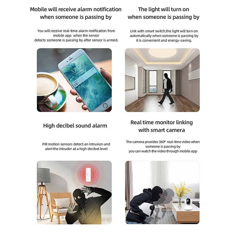 Tuya WiFi Zigbee PIR Motion Se - огляд і ціна Home Security With Ai