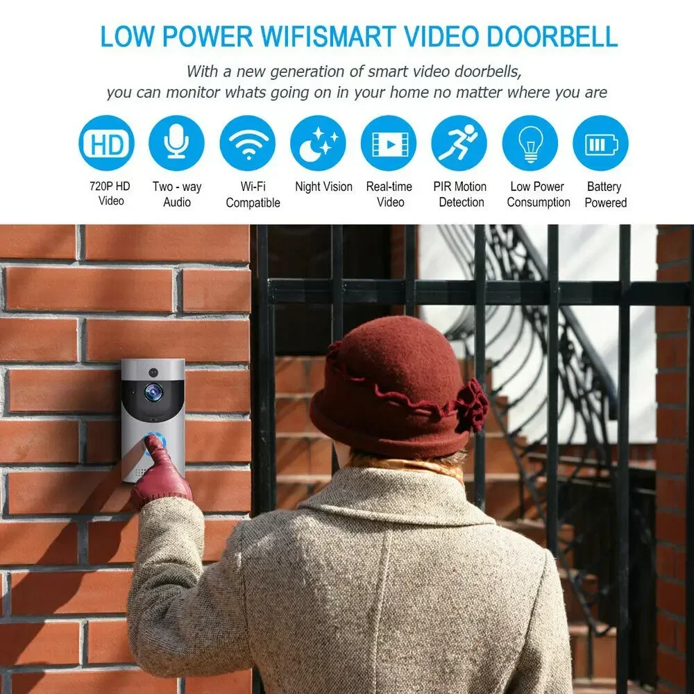 720P HD Smart Home Wireless WI - огляд і ціна Home Security Doorbell Camera