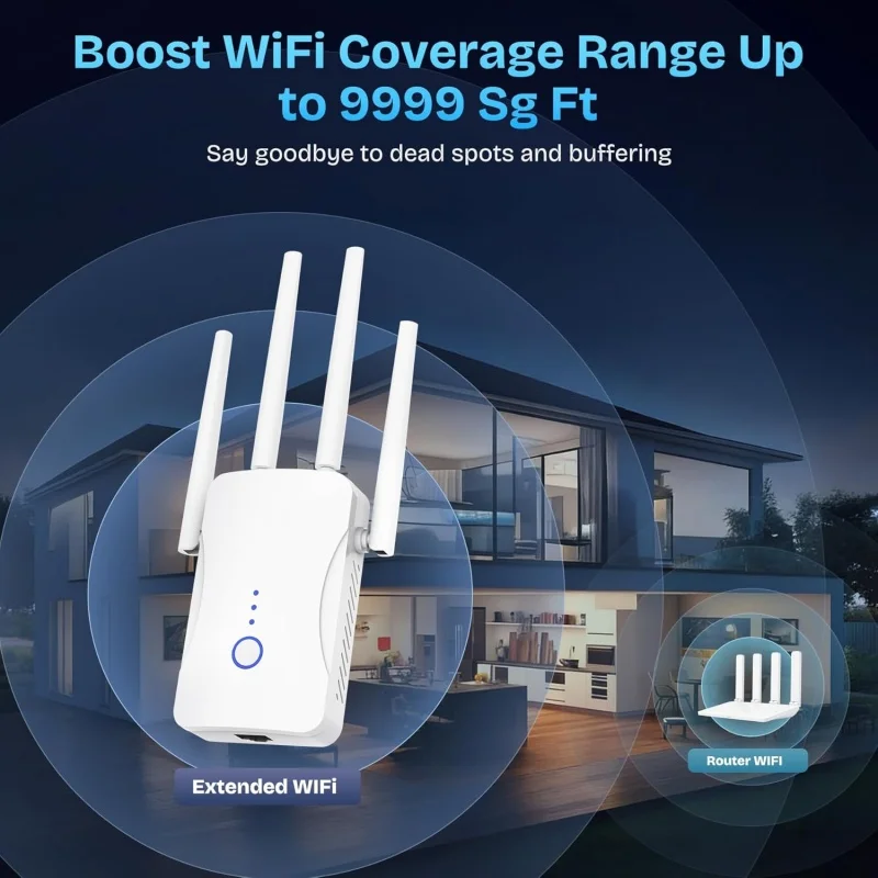 2.4G/5GHz Dual Band WiFi Repea - огляд і ціна Home Security Network