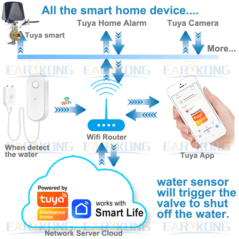 Tuya WiFi Smart Water Leak Sen - огляд і ціна Home Security Equipment