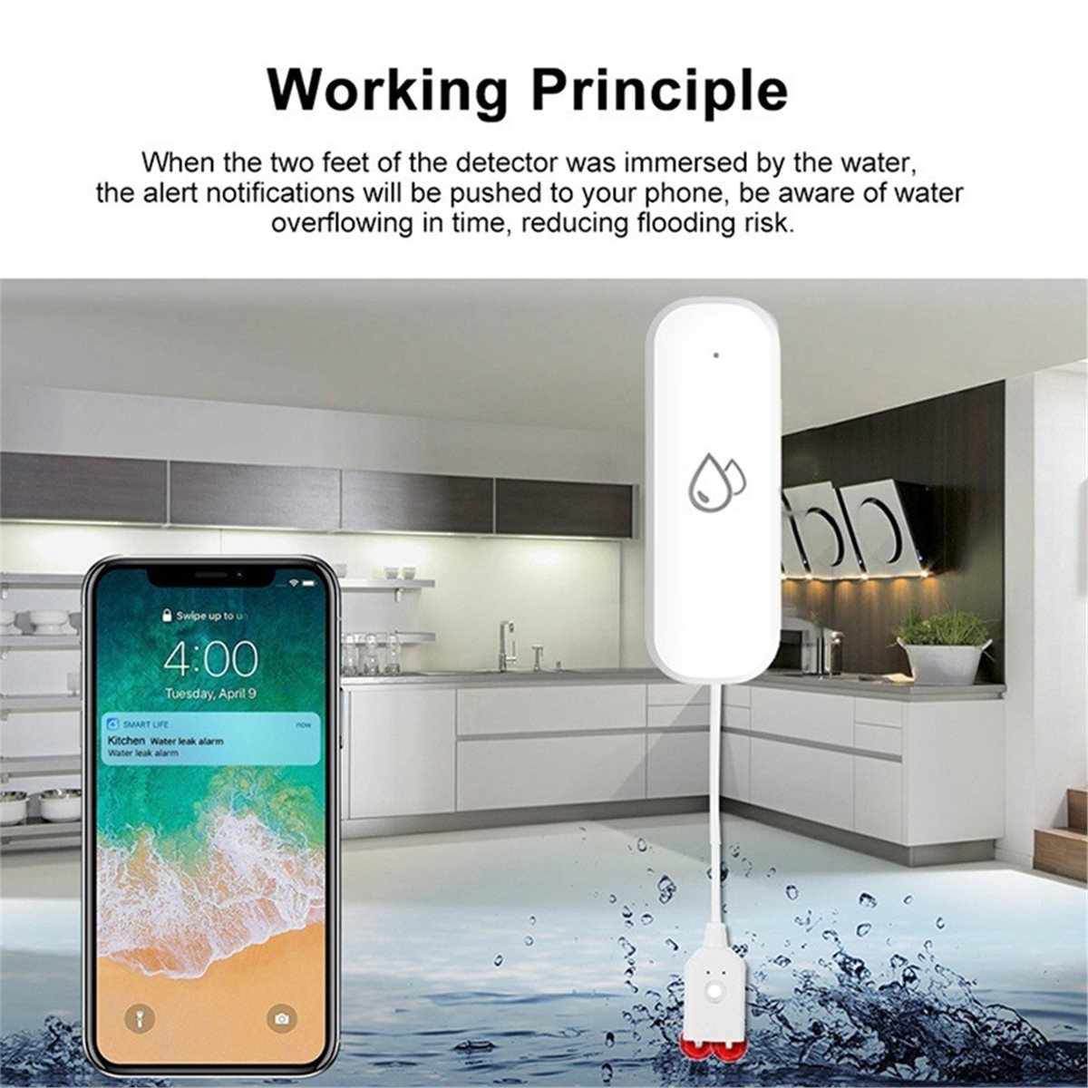 Compatible ZigBee Water Leak S - огляд і ціна Home Security Alarm
